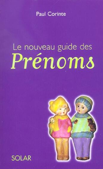 Couverture du livre « Nouveau Guide Des Prenoms » de Corinte Paul aux éditions Solar