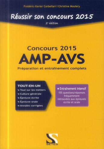 Couverture du livre « Réussir son concours AMP-AVS 2015 » de  aux éditions Setes