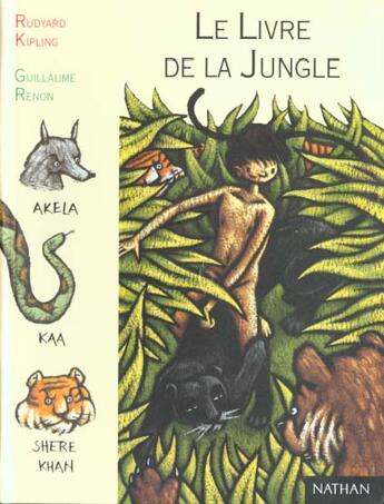 Couverture du livre « Le livre de la jungle » de Rudyard Kipling et Guillaume Renon aux éditions Nathan