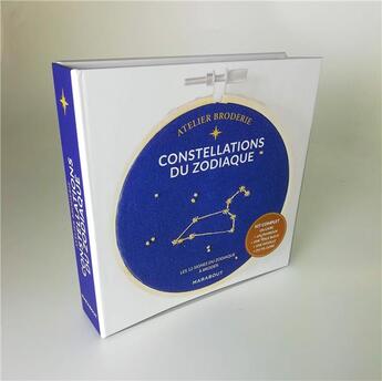 Couverture du livre « Le kit prêt à broder ; constellations » de  aux éditions Marabout