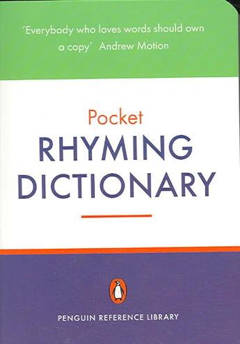 Couverture du livre « Penguin pocket rhyming dictionary » de Fergusson Rosalind aux éditions Adult Pbs
