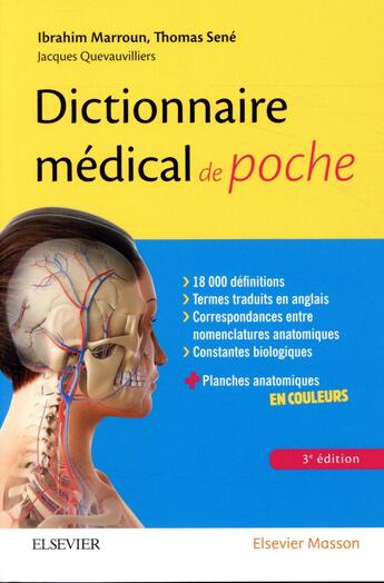 Couverture du livre « Dictionnaire médical de poche (3e édition) » de  aux éditions Elsevier-masson