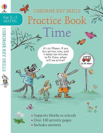 Couverture du livre « Time ; practice book ; 8/9 » de Holly Bathie aux éditions Usborne