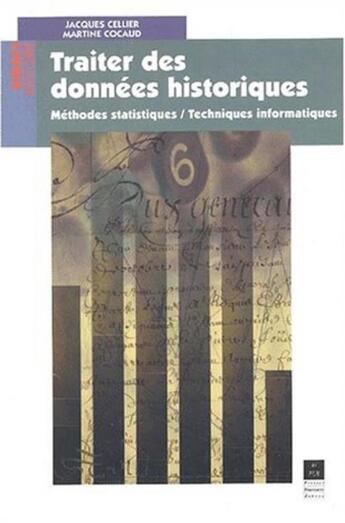 Couverture du livre « Traiter des données historiques » de Martine Cocaud aux éditions Pu De Rennes