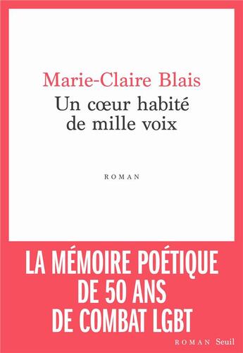 Couverture du livre « Un coeur habité de mille voix » de Marie-Claire Blais aux éditions Seuil