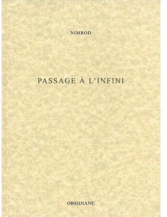 Couverture du livre « Passage à l'infini » de Nimrod aux éditions Obsidiane