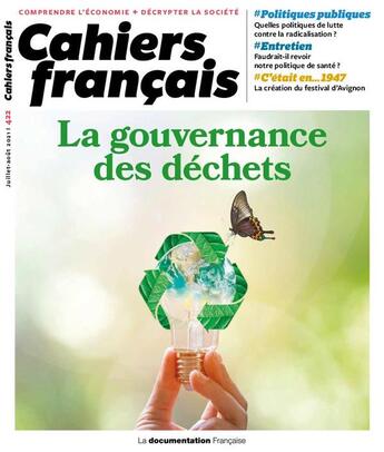 Couverture du livre « Cahiers français : la gouvernance des déchets » de Documentation Francaise aux éditions Documentation Francaise
