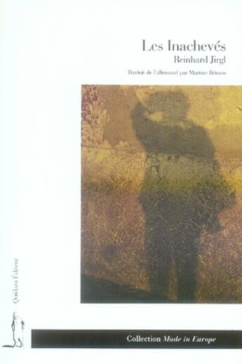 Couverture du livre « Les inachevés » de Reinhard Jirgl aux éditions Quidam