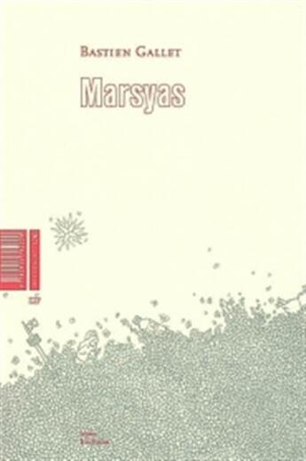 Couverture du livre « Marsyas » de Bastien Gallet aux éditions Editions Mf