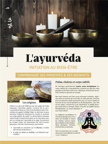 Couverture du livre « L'ayurvéda : initiation au bien-être ; comprendre ses principes & ses bienfaits » de Carole Minker aux éditions Mercileslivres