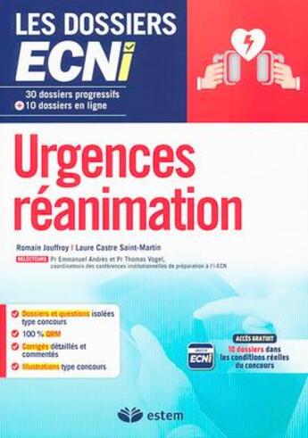 Couverture du livre « Urgences réanimation » de Romain Jouffroy aux éditions Estem
