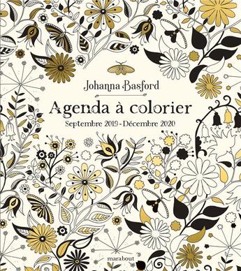 Couverture du livre « Agenda a colorier 2019 - 2020 johanna basford » de  aux éditions Marabout