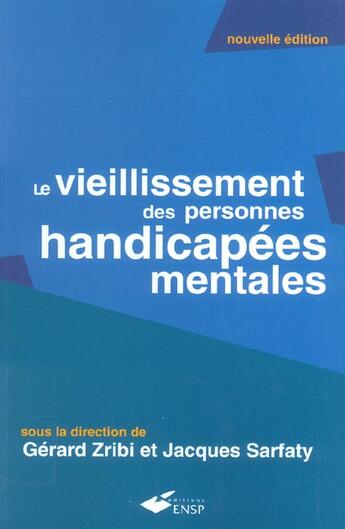 Couverture du livre « Vieillissement des personnes handicapees mentales » de Jacques Sarfaty aux éditions Ehesp