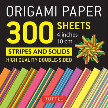 Couverture du livre « Origami papers ; 300 sheets stripes and solids » de  aux éditions Tuttle
