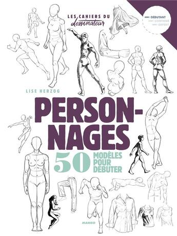 Couverture du livre « Personnages ; 50 modèles pour débuter » de Lise Herzog aux éditions Mango