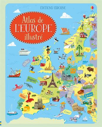 Couverture du livre « Atlas de l'Europe illustré » de Brian Fitzgerald et Jonathan Melmoth aux éditions Usborne