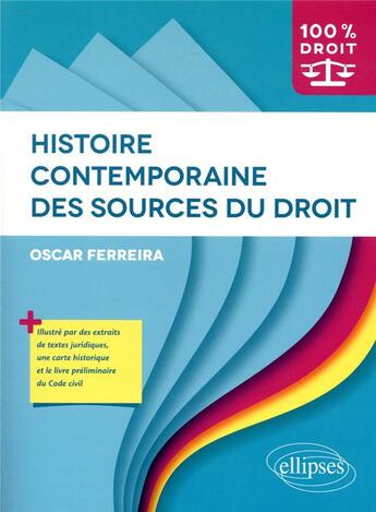 Couverture du livre « Histoire contemporaine des sources du droit » de Oscar Ferreira aux éditions Ellipses