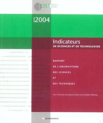 Couverture du livre « Indicateurs De Science Et Technologie 2004 » de Rapport O.S.T. aux éditions Economica