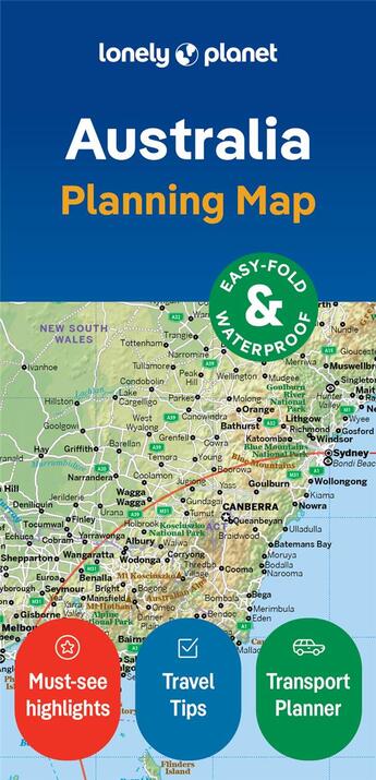 Couverture du livre « Australia planning map 2ed -anglais- » de Lonely Planet aux éditions Lonely Planet France