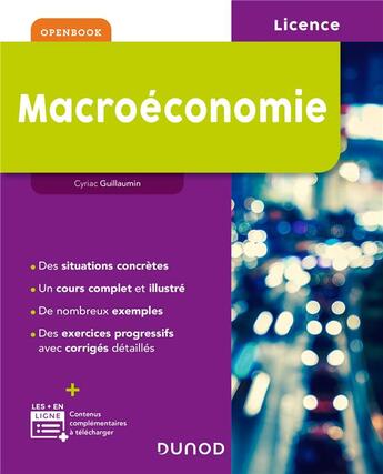 Couverture du livre « Macroéconomie » de Cyriac Guillaumin aux éditions Dunod