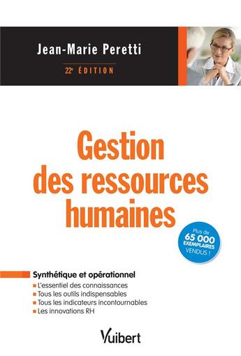 Couverture du livre « Gestion des ressources humaines (22e édition) » de Jean-Marie Peretti aux éditions Vuibert