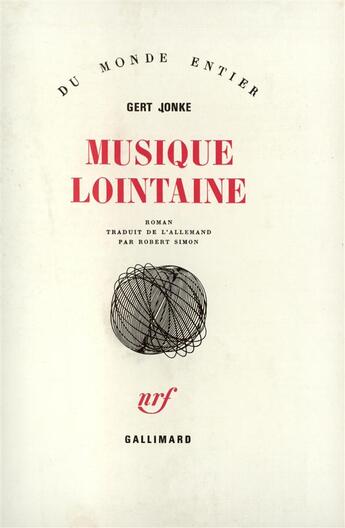 Couverture du livre « Musique lointaine » de Jonke G aux éditions Gallimard
