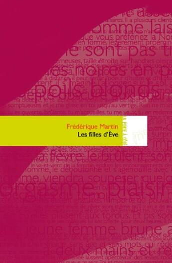 Couverture du livre « Les filles d'Eve » de Frederique Martin aux éditions Editions In8