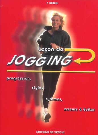 Couverture du livre « Lecon de jogging » de F Oldani aux éditions De Vecchi