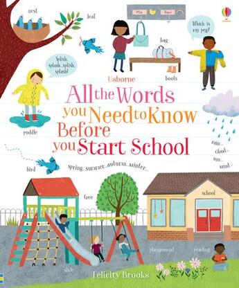 Couverture du livre « All the words you need to know before you start school » de Felicity Brooks aux éditions Usborne