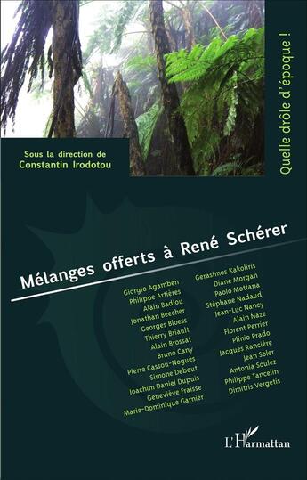 Couverture du livre « Mélanges offerts à René Schérer » de Constantin Irodotou aux éditions L'harmattan