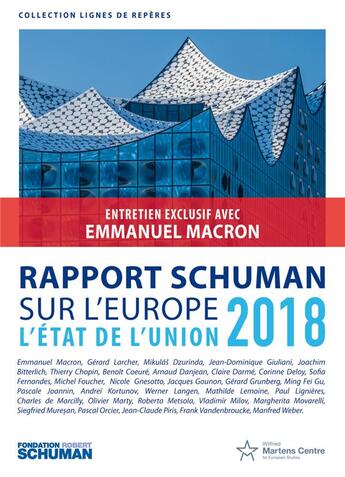 Couverture du livre « L'état de l'Union 2018 ; rapport Schuman sur l'Europe » de Thierry Chopin et Michel Foucher aux éditions Marie B