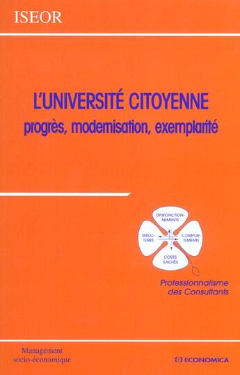 Couverture du livre « L'Universite Citoyenne » de Iseor aux éditions Economica