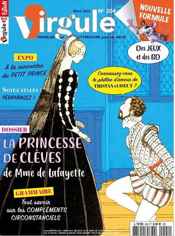 Couverture du livre « Virgule n 204 : la princesse de cleves - mars 2022 » de  aux éditions Virgule