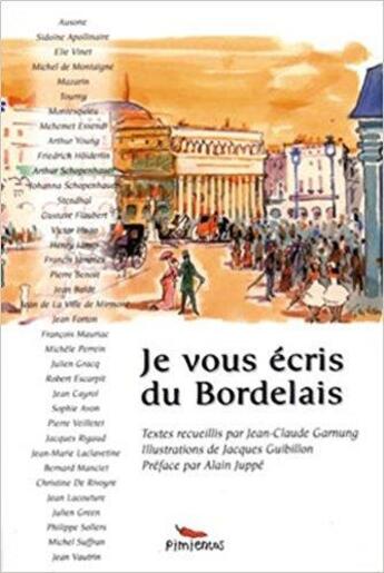 Couverture du livre « Je vous écrit du bordelais » de Jean-Claude Garnung aux éditions Pimientos