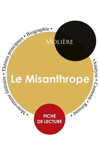 Couverture du livre « Fiche de lecture Le Misanthrope (Étude intégrale) » de Moliere aux éditions Paideia Education