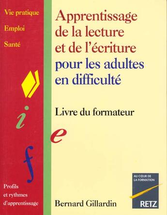 Couverture du livre « Meth lecture adultes liv forma » de Bernard Gillardin aux éditions Retz
