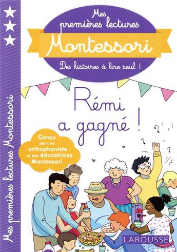 Couverture du livre « Mes premieres lectures montessori, papa a gagne » de Galon Anais aux éditions Larousse