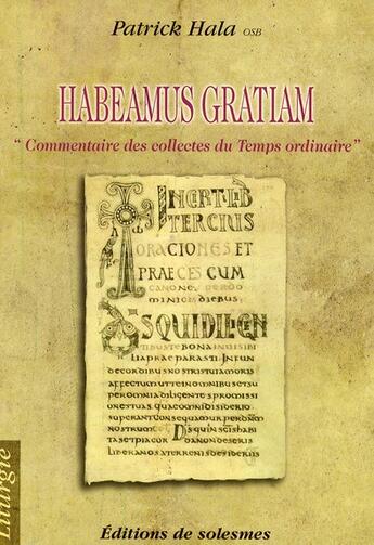 Couverture du livre « Habeamus gratiam