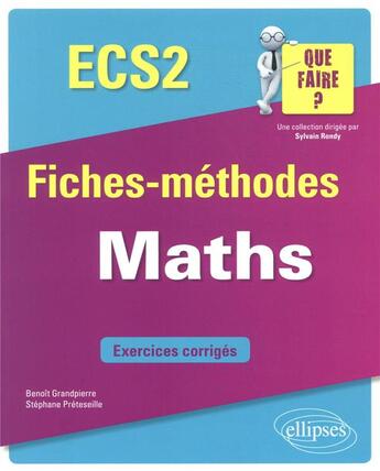 Couverture du livre « Mathematiques ecs 2e annee » de Grandpierre aux éditions Ellipses