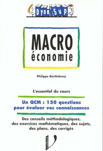 Couverture du livre « Macroeconomie » de Thouvenot aux éditions Vuibert