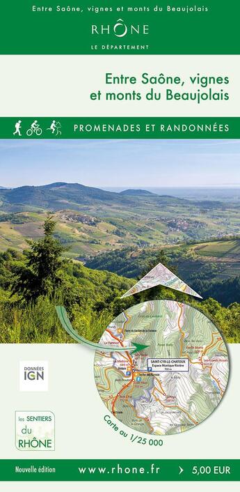 Couverture du livre « Entre saone, vignes et monts du beaujolais » de  aux éditions Rhone