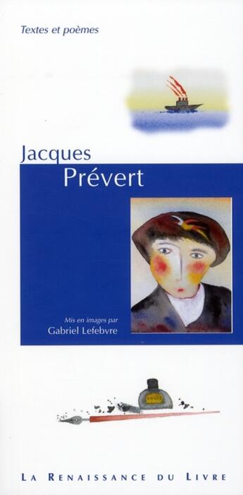 Couverture du livre « Jacques prevert » de  aux éditions Renaissance Du Livre