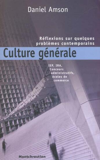 Couverture du livre « Culture generale en 20 lecons » de Daniel Amson aux éditions Lgdj