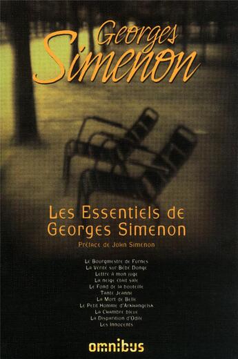 Couverture du livre « Les essentiels de Georges Simenon » de Georges Simenon aux éditions Omnibus