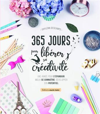 Couverture du livre « 365 jours pour booster sa créativité » de Ghylenn Descamps aux éditions Marie-claire