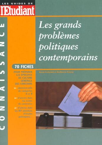 Couverture du livre « Les grandes questions politiques contemporaines ; edition 2001 » de Annie Collovald aux éditions L'etudiant