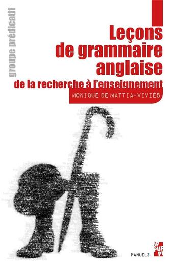 Couverture du livre « Leçons de grammaire anglaise ; de la recherche à l'enseignement » de Monique De Mattia-Vivies aux éditions Pu De Provence
