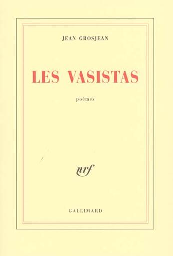 Couverture du livre « Les Vasistas » de Jean Grosjean aux éditions Gallimard