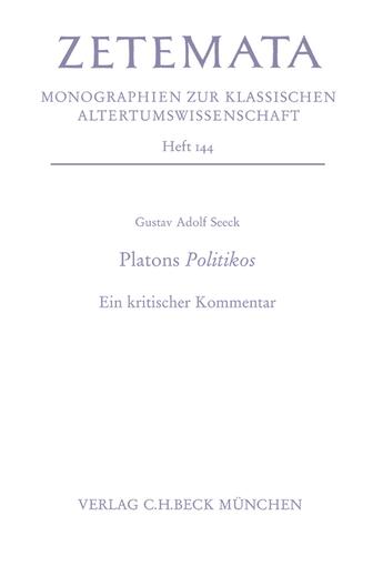 Couverture du livre « Platons Politikos » de Gustav Adolf Seeck aux éditions C.h.beck