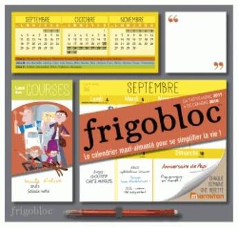 Couverture du livre « Frigobloc 2018 - calendrier d'organisation familiale par semaine » de  aux éditions Play Bac